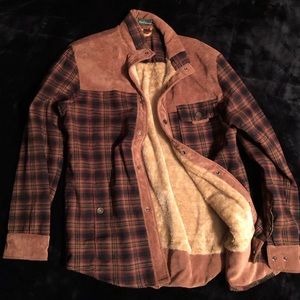 Sherpa Lined Plaid Flannel Jacket